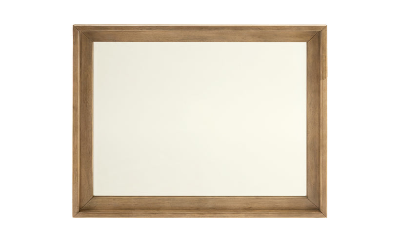 Wooden picture frame with a white background